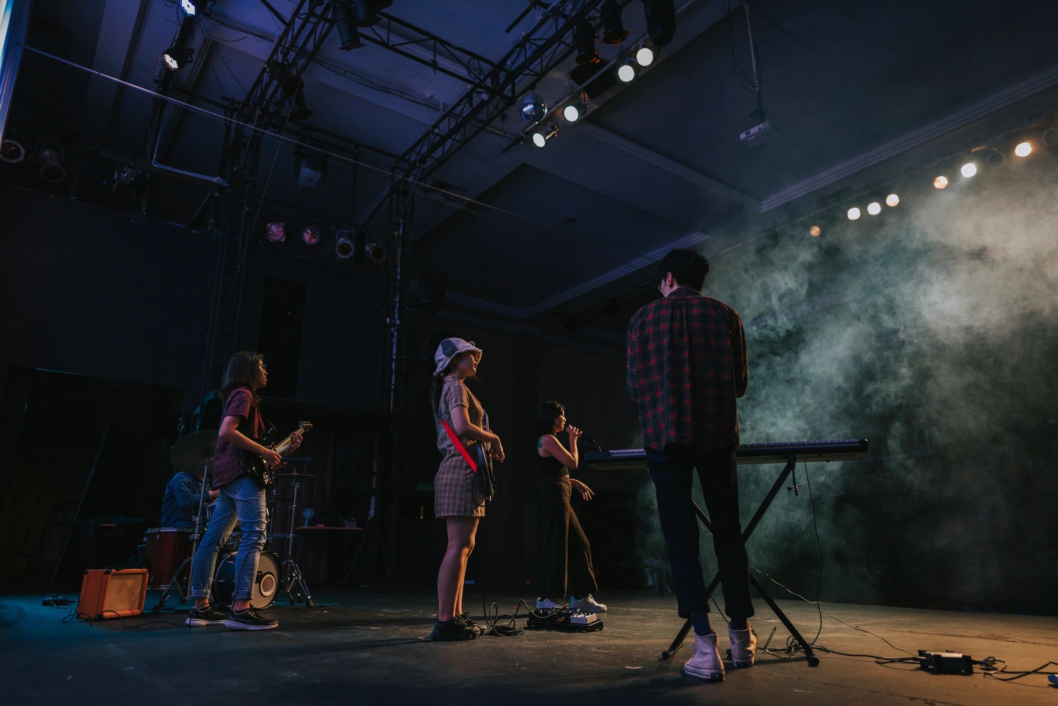 Live band performing for an event